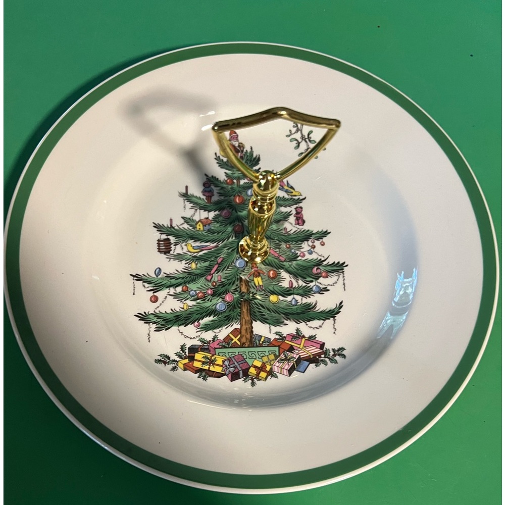 Spode beautiful cookie plate with handle